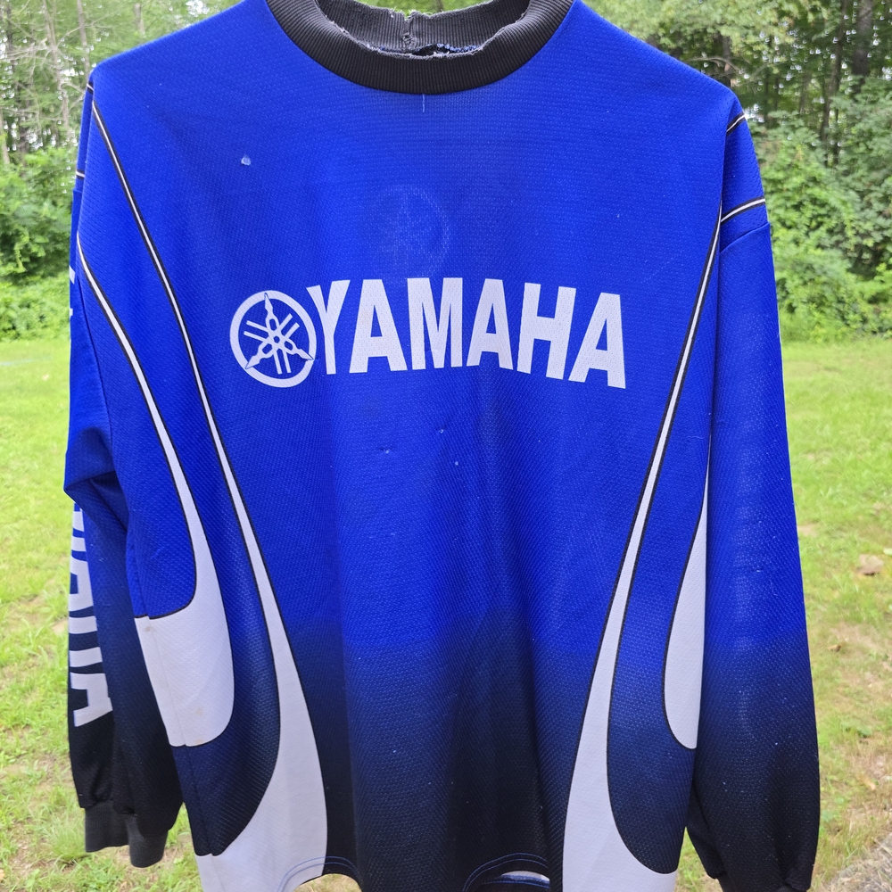 VINTAGE 90'S Yamaha Blue and Black Racing Jersey
